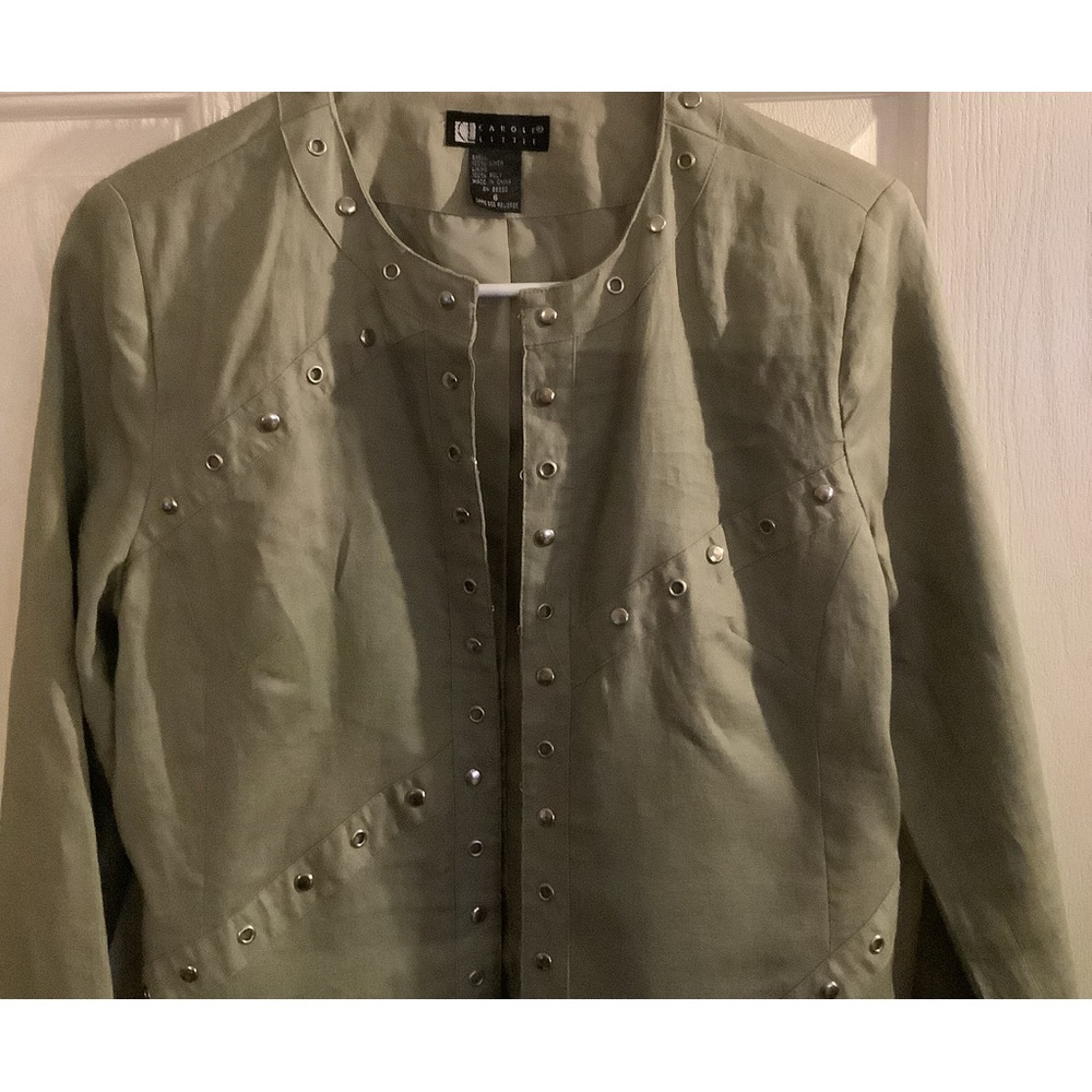 Carole little suit jacket silver rivets details